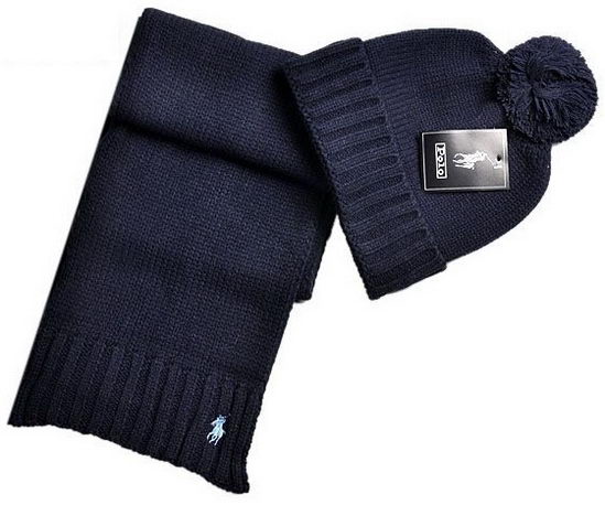 Ralph Lauren Scarf N Hat Set Navy